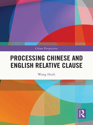 cover image of Processing Chinese and English Relative Clause